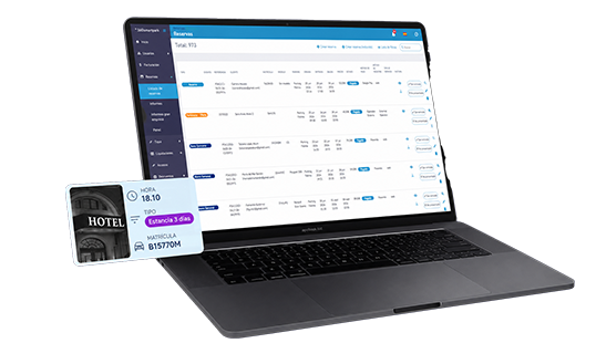 gestión online para parking de hotel