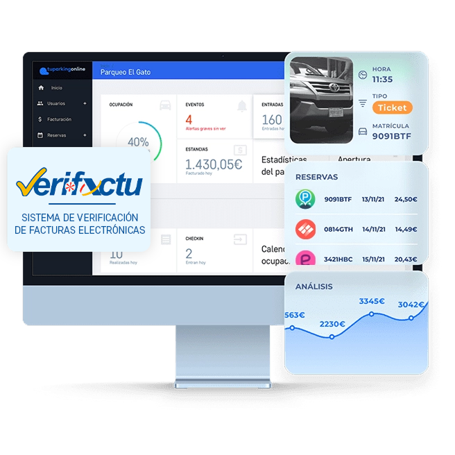 panel de gestión integrado con verifactu
